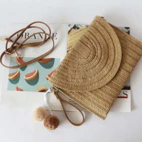 Hand Straw Bag Messenger Beach Bag