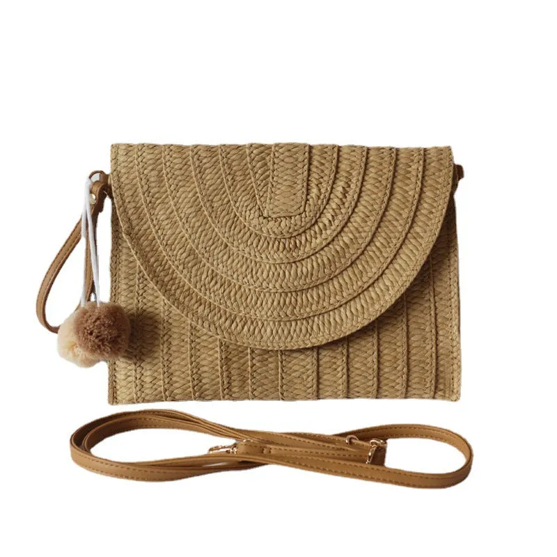Hand Straw Bag Messenger Beach Bag