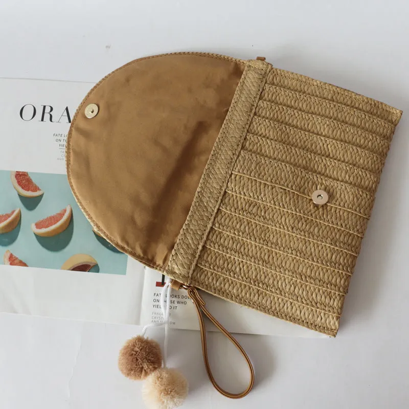 Hand Straw Bag Messenger Beach Bag