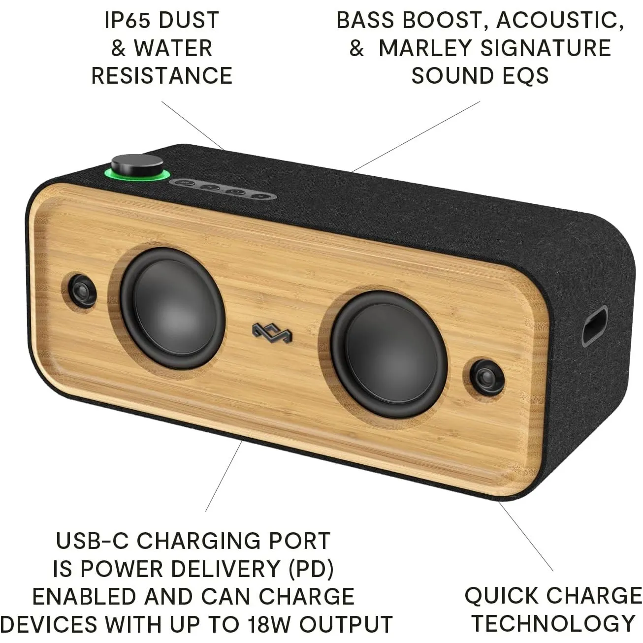 House of Marley Get Together 2 XL Bluetooth Speaker - Signature Black