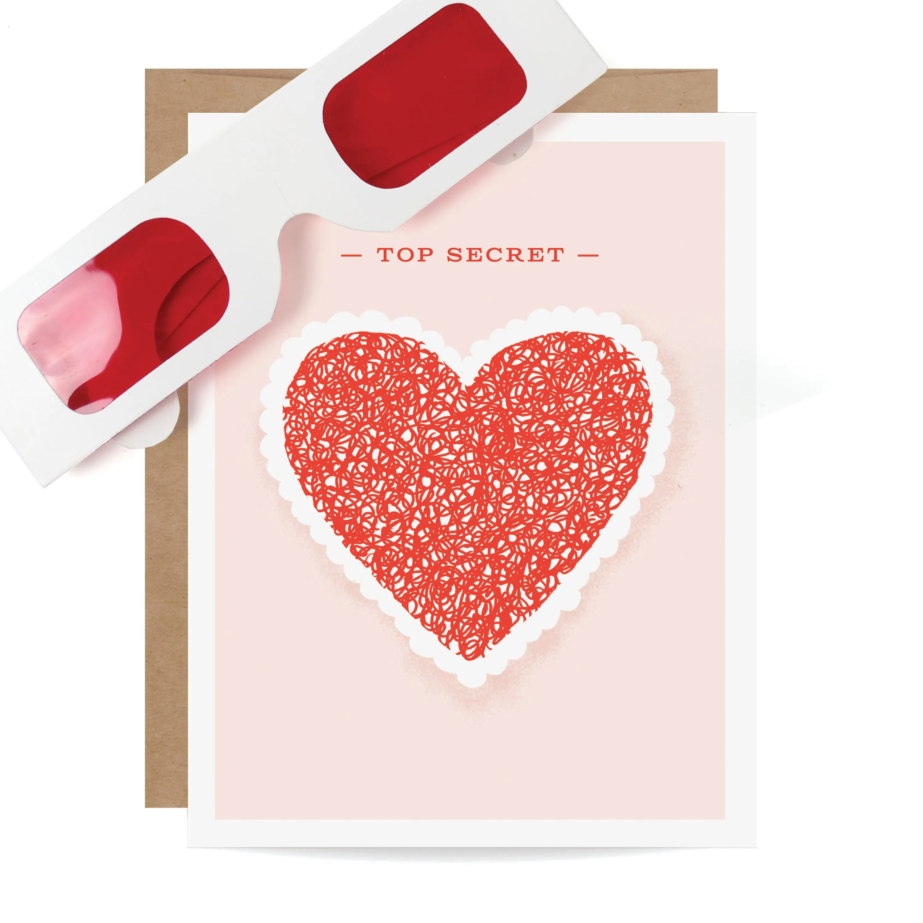 Inklings Paperie Heart Decoder Card - Single Card