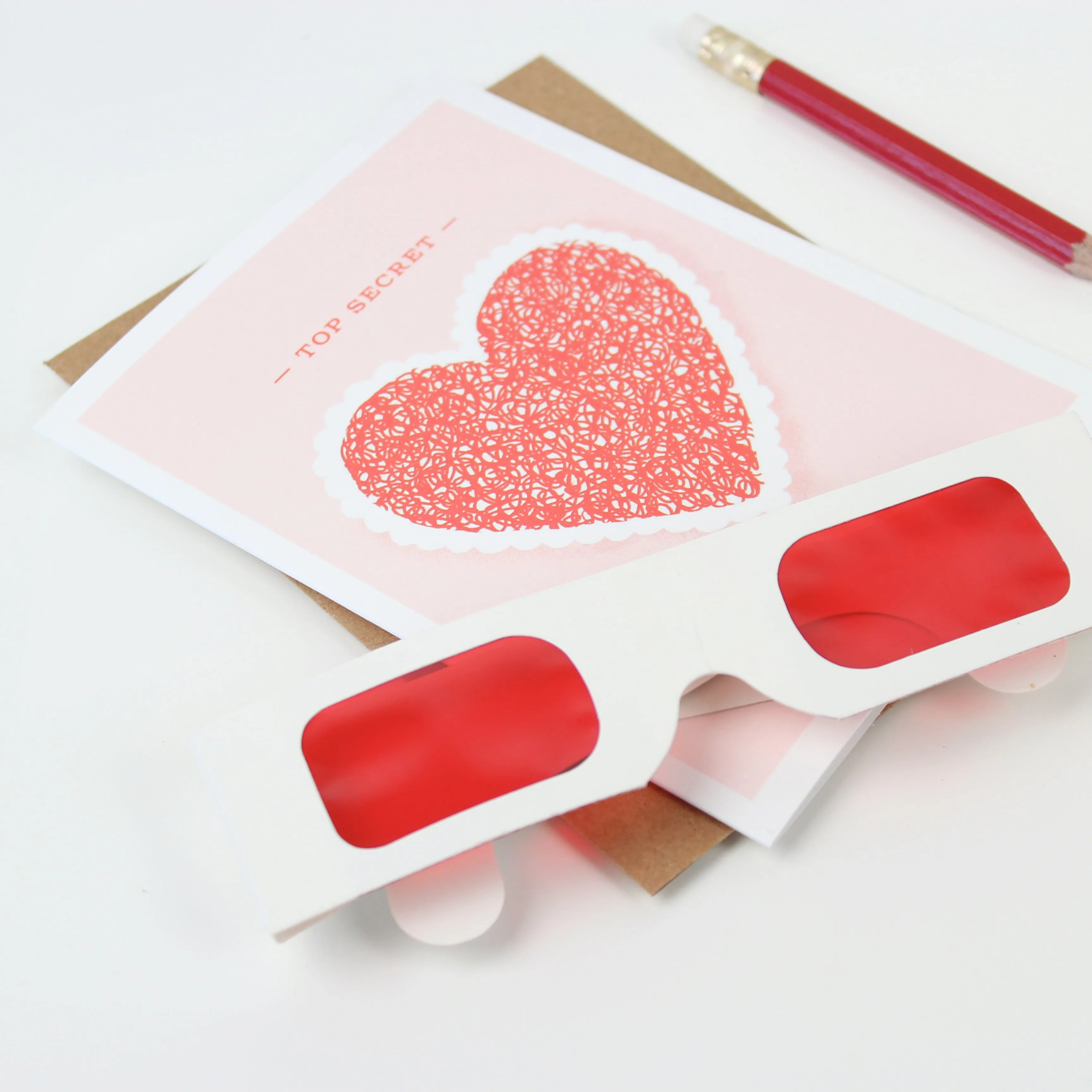 Inklings Paperie Heart Decoder Card - Single Card