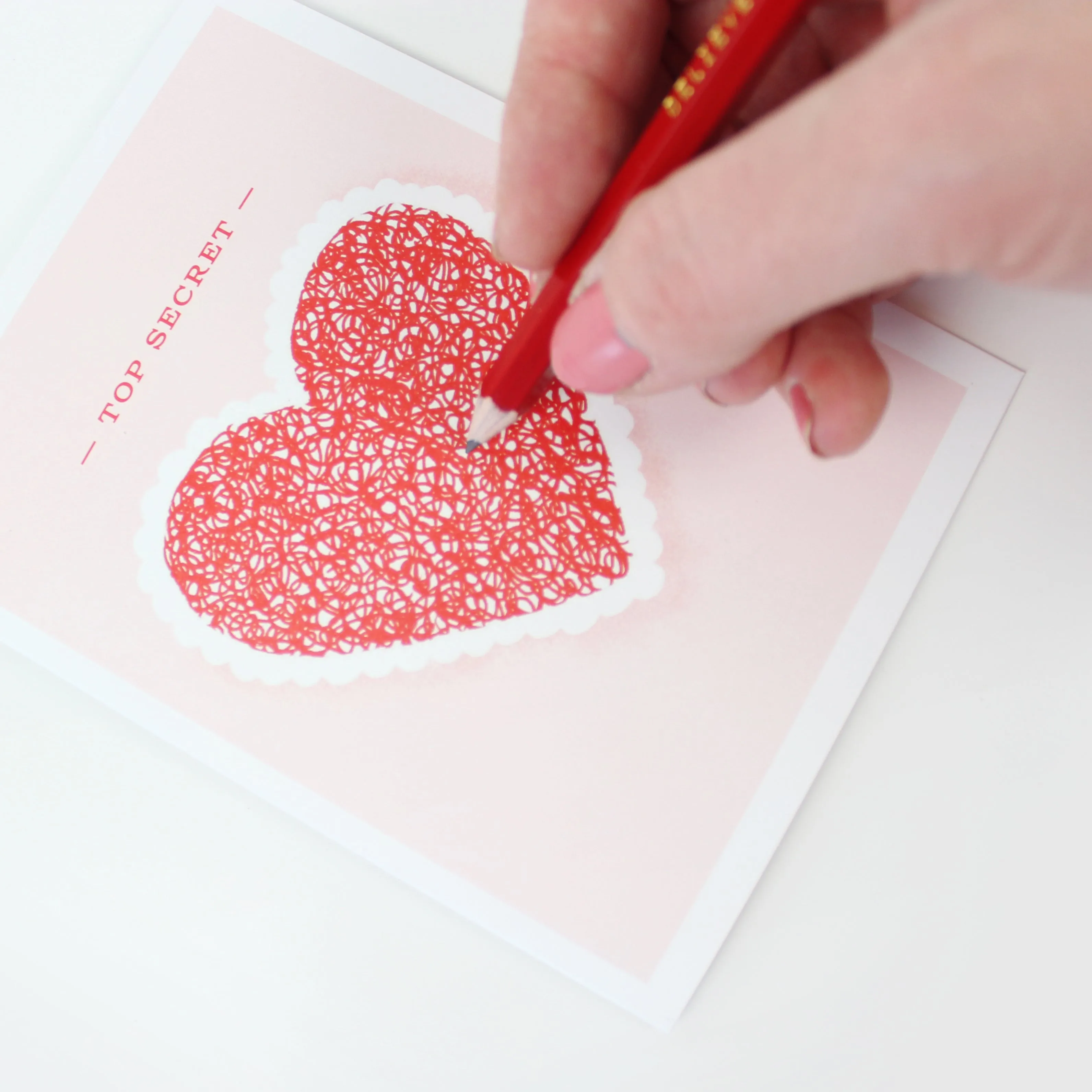 Inklings Paperie Heart Decoder Card - Single Card