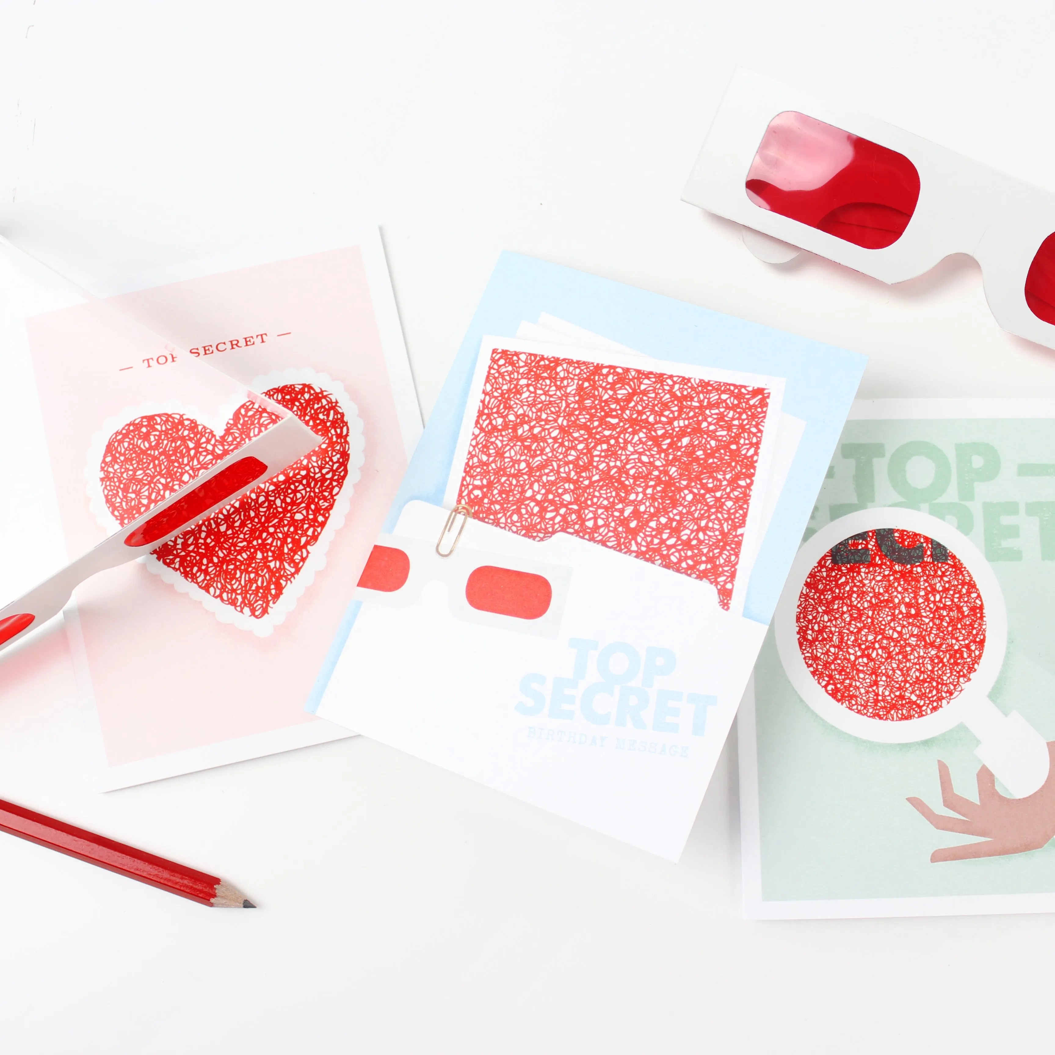Inklings Paperie Heart Decoder Card - Single Card