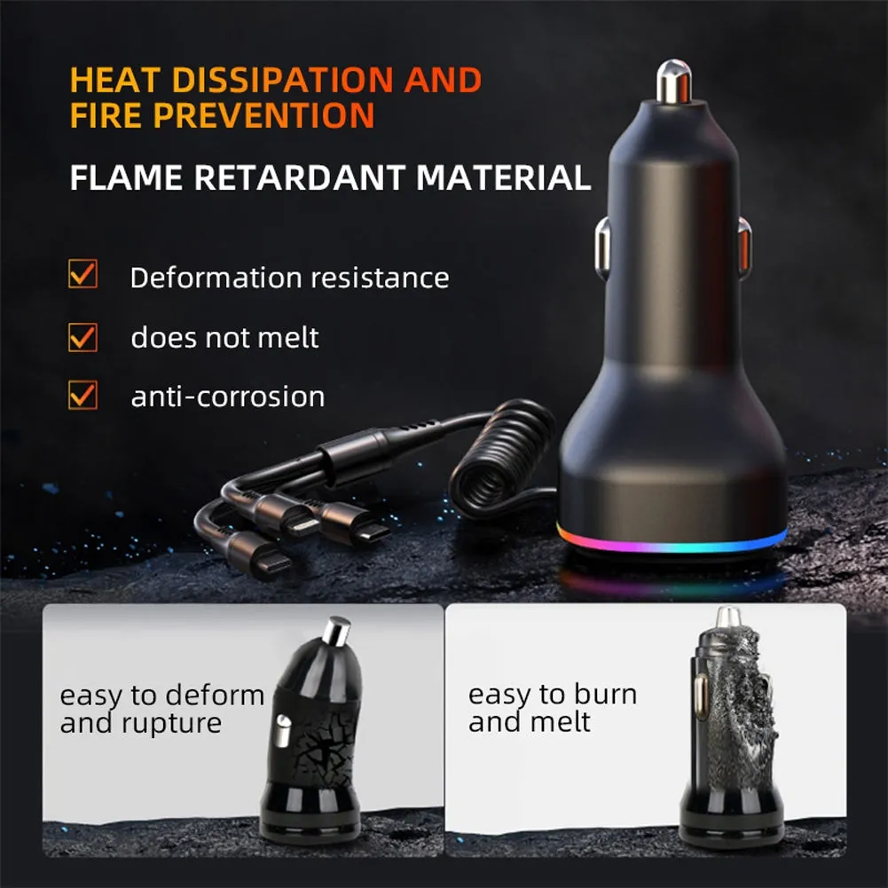 K2 Multi-functional Car Charger Display 12-24v Pd65w Qc3.0 Quick