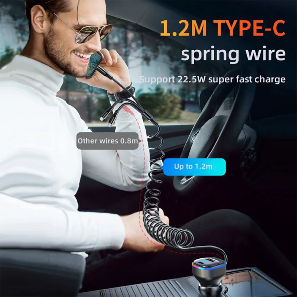 K2 Multi-functional Car Charger Display 12-24v Pd65w Qc3.0 Quick