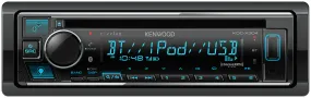Kenwood Excelon KDC-X304 1-DIN CD Receiver with Bluetooth