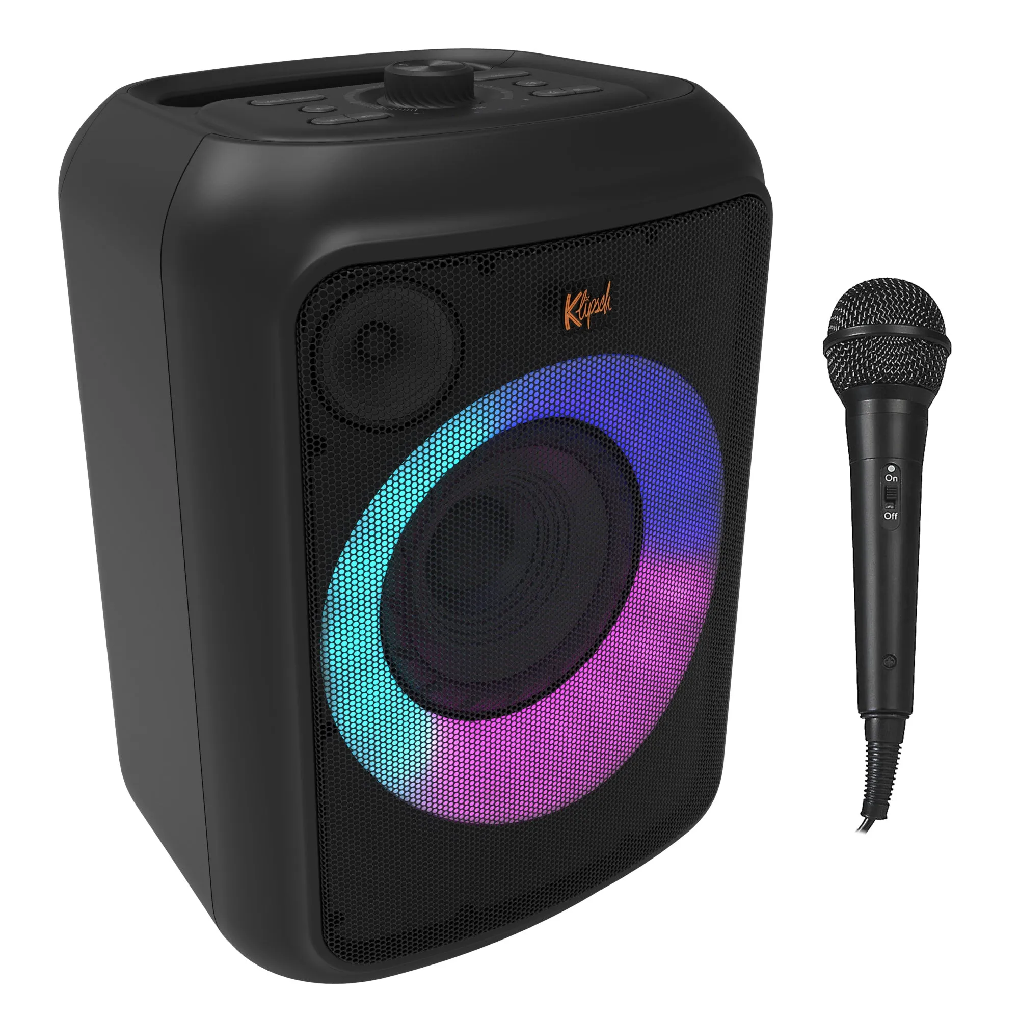 Klipsch GIG XL Portable Rechargeable Bluetooth Party Speaker with Microphone LED Display