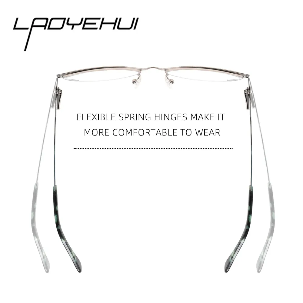 Laoyehui Women's Eyeglasses Cat Eye Alloy Reading Glasses 8369