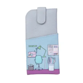 Mala Leather Grey The Sewing Room Glasses Case