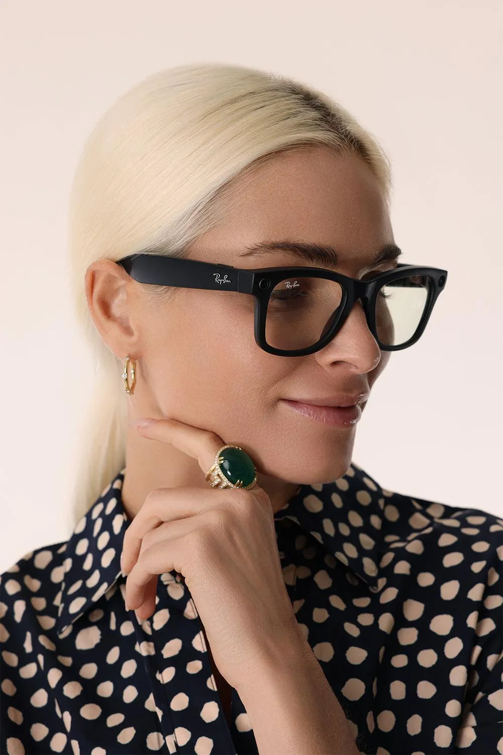 Meta Wayfarer Glasses - Matte Black Green
