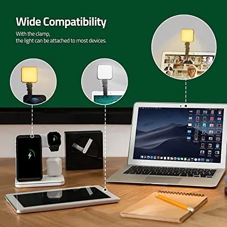 Mobilife LED Video Light,Camera Light,Computer Light for Zoom Meeting Photography Lighting 100 LED Beads with Clip