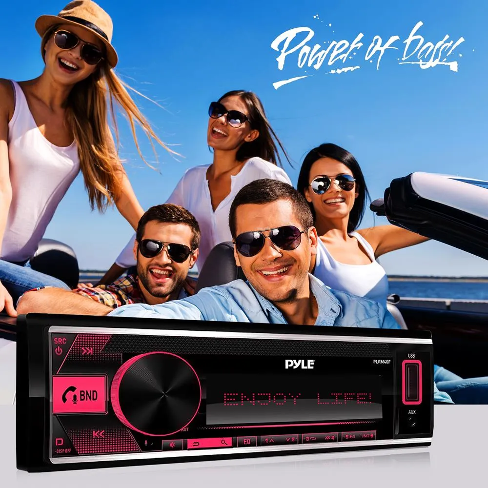 Mp3 Stereo Receiver Power Amplifier - Am/Fm/Mp3/Usb/Aux Stereo Receiver, Single Din, 30 Preset Memory Stations, Lcd Display With Remote Control (Black)