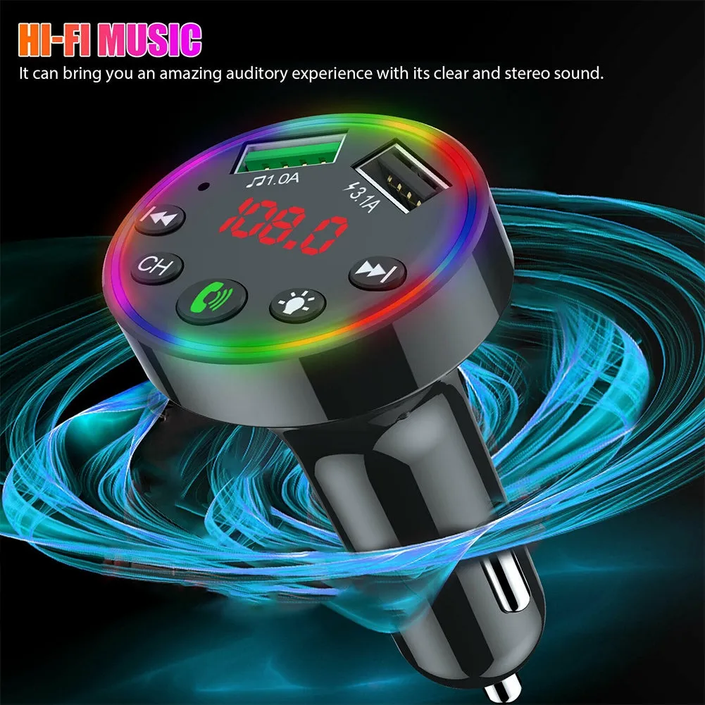 Multi-purpose LED Screen F9 Car  Bluetooth-compatible  5.0  Fm