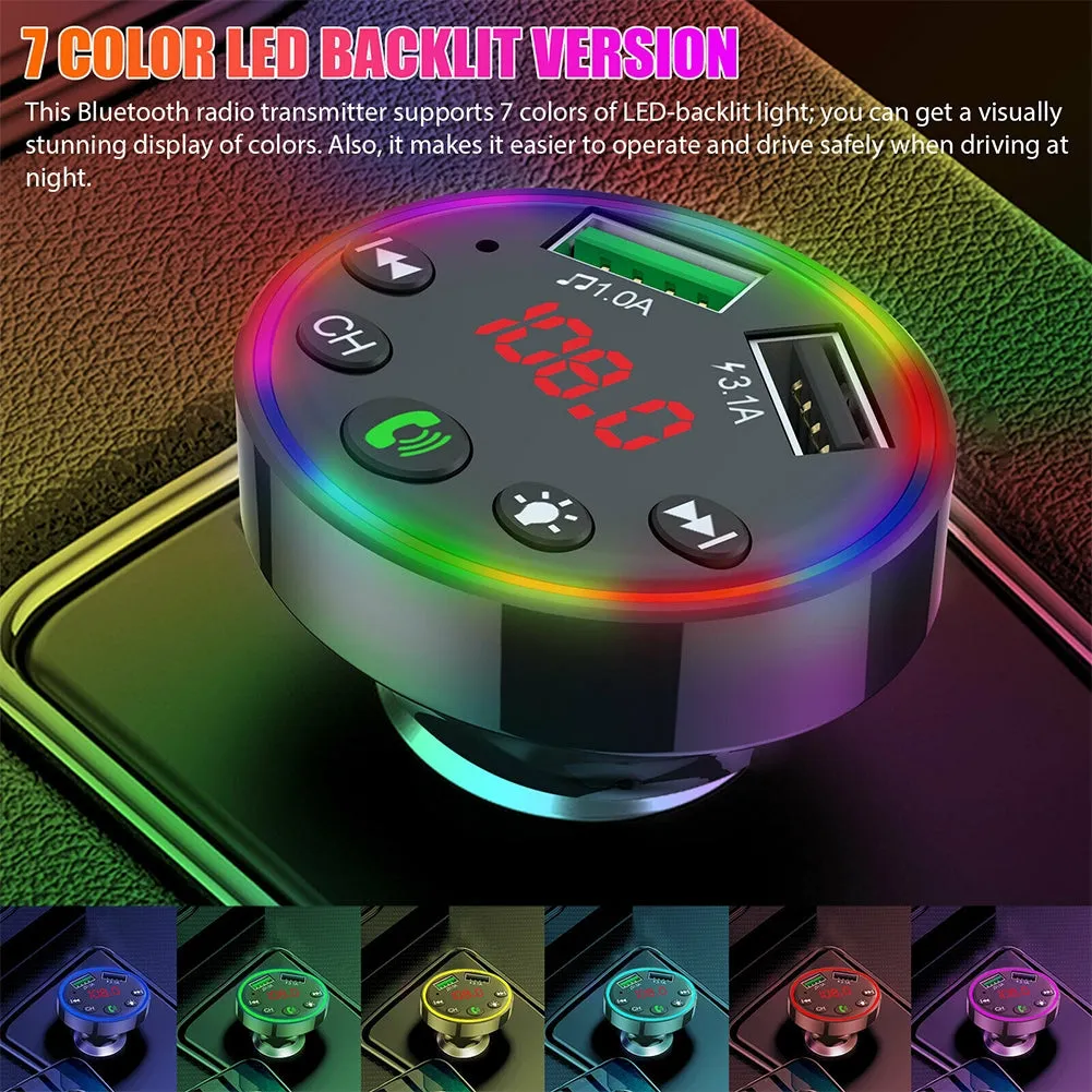 Multi-purpose LED Screen F9 Car  Bluetooth-compatible  5.0  Fm