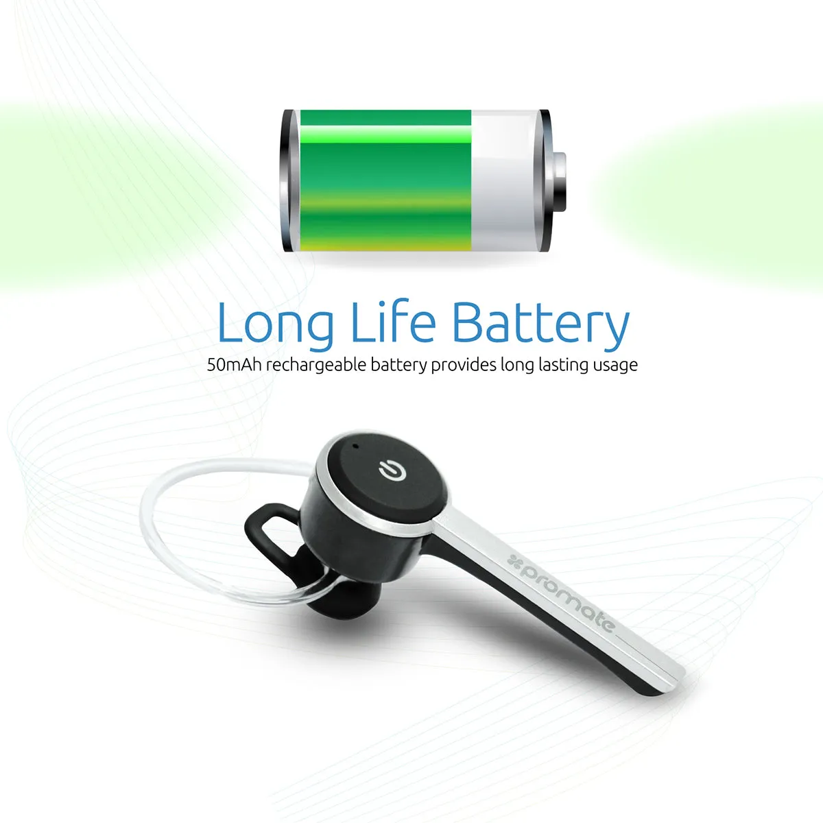 Multipoint Bluetooth 4.1 Earphone with Noise Cancelling Microphone and Music Streaming