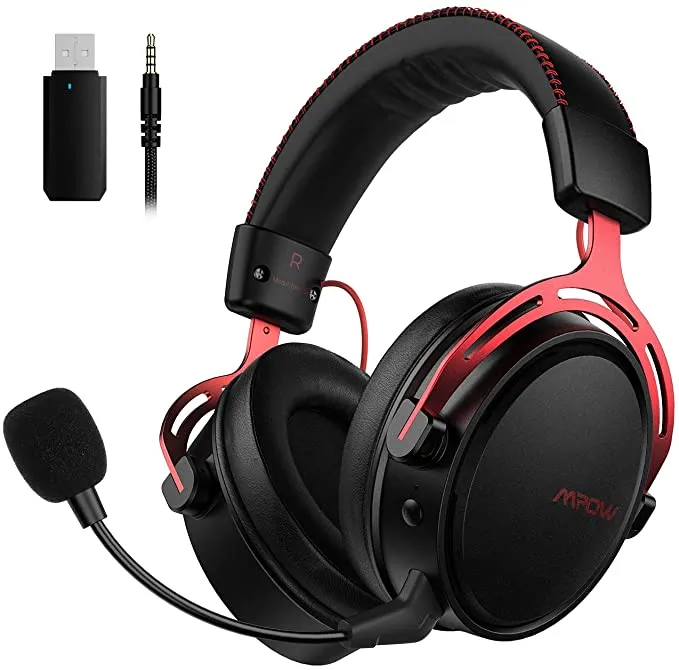 New in box! Mpow Air 2.4G Wireless Gaming Headset for PS5/PS4/PC Computer Headset with Dual Chamber Driver, Up to 17 hours of Use, Noise Cancelling Mic, 3D Bass, Ultra Light Over-Ear Gaming Headphones for Switch