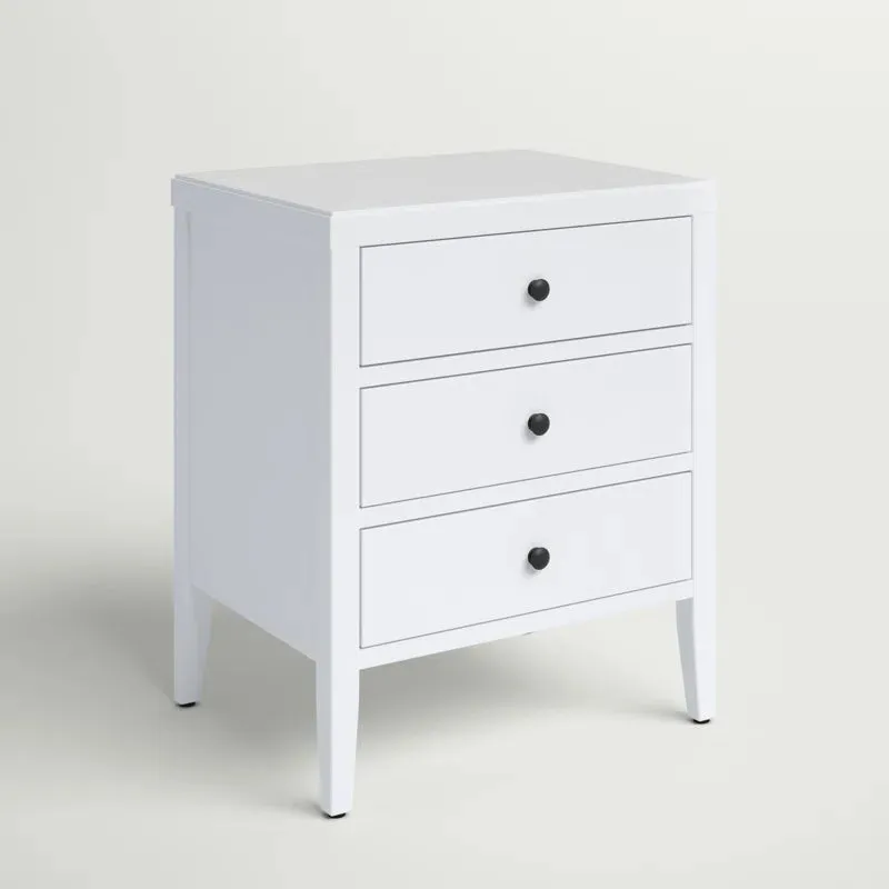 NEW Retails $216 on sale! Reg Price $484 Fully Assembled White Rushville Wood Nightstand