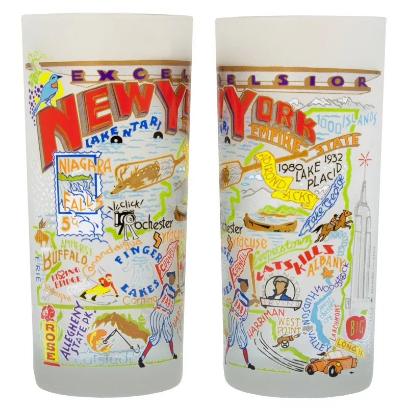 NEW YORK STATE GLASS BY CATSTUDIO