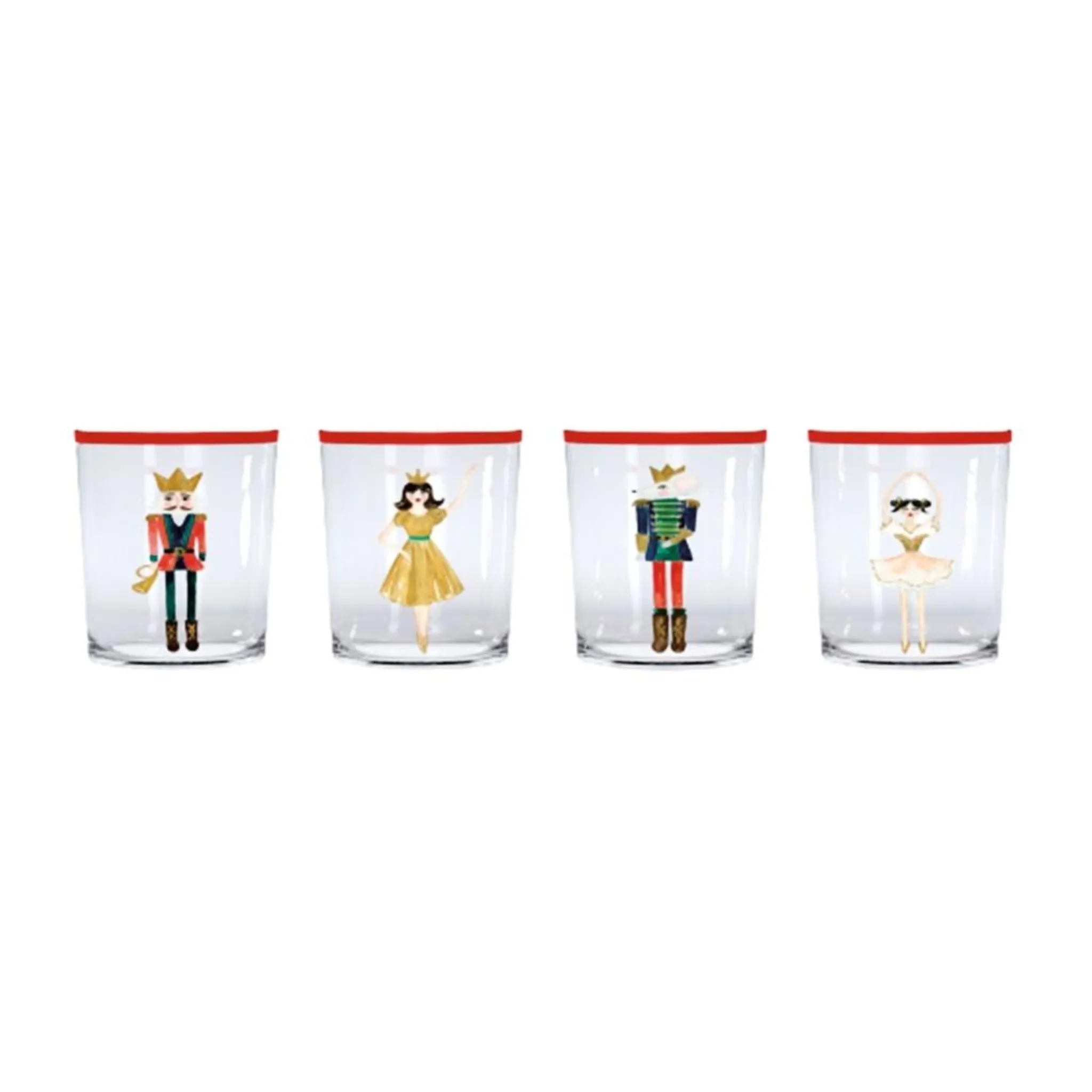 Nutcracker Double Old Fashion Glasses