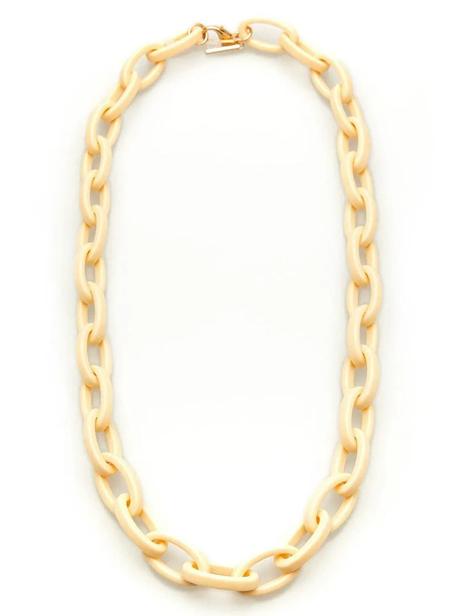 Off-White Oval Resin 2 glasses chain