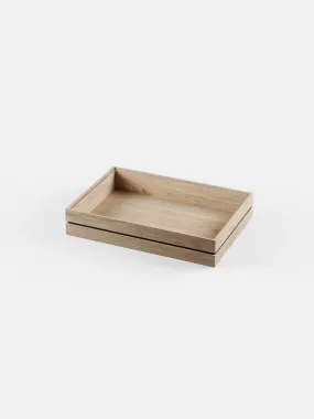 Organise Wooden Tray | Oak & Rubber | Small | by Moebe