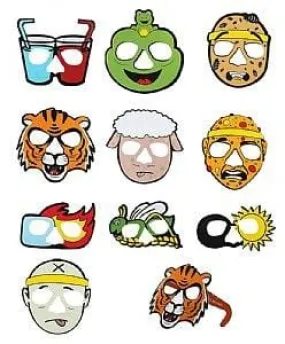 Passover Ten Plagues Cartoon Glasses - 10 Full Face Characters