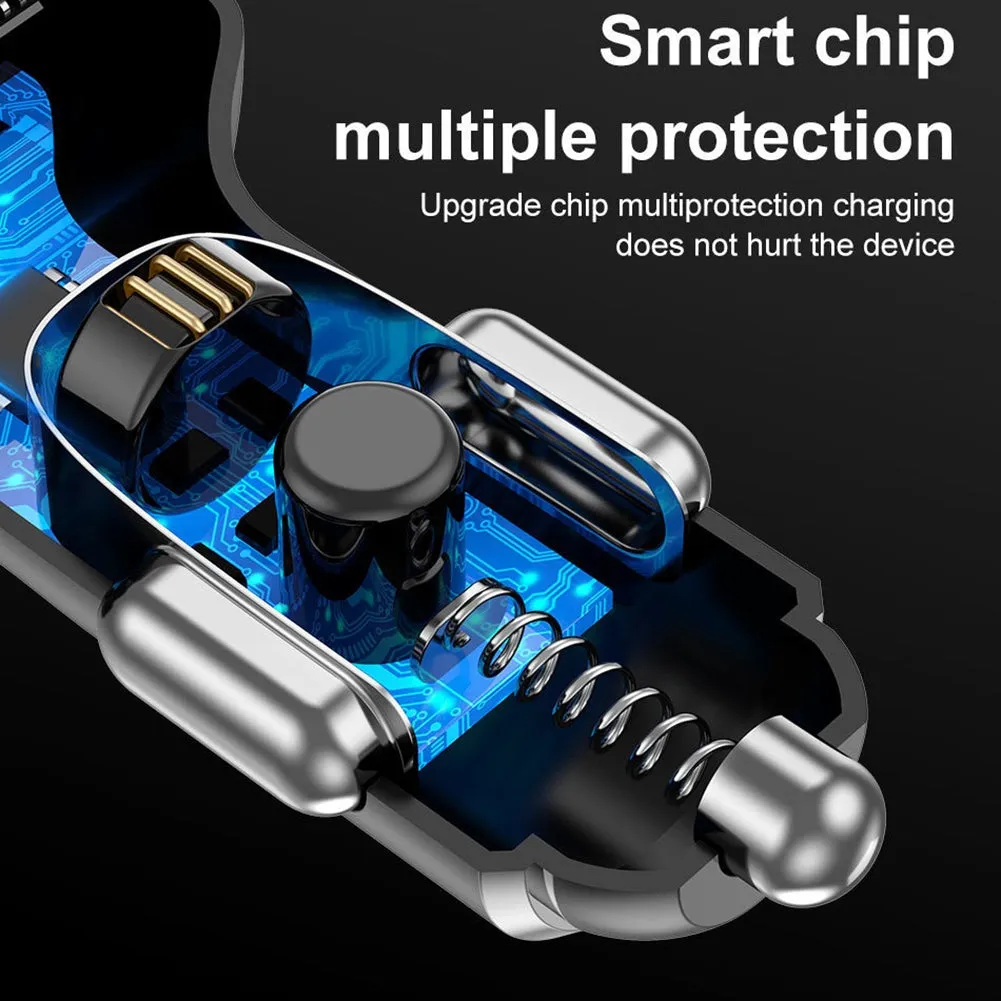 Pd 2.4a Type-c Dual Usb Car Charger 30w Charging Adapter