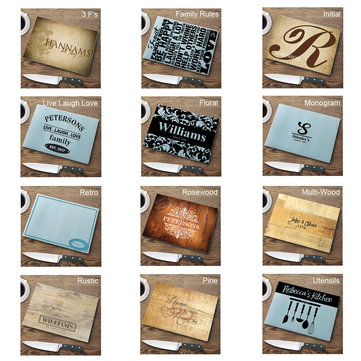 Personalized Glass Cutting Board