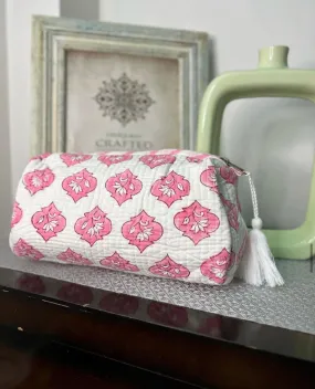 Pink Motif Travel Pouch