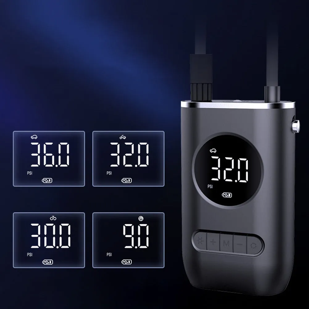 Portable Mini Auto Inflatable Air Pump USB Type-C Rechargeable