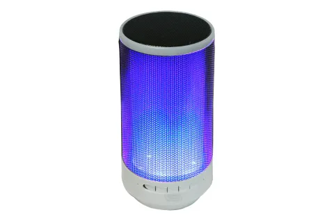 Portable Rechargeable Bluetooth Speaker with LED Lights, FM, USB, and Micro-SD