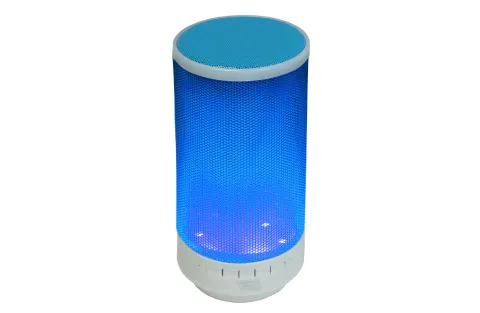 Portable Rechargeable Bluetooth Speaker with LED Lights, FM, USB, and Micro-SD