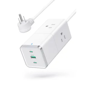 RAVPower 6-Port Power Strip, 3 AC Outlets, Flat Plug