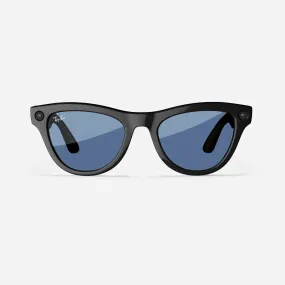 Ray-Ban Meta Skyler - (F) Shiny Black - (L) Cerulean Blue Transitions - (Standard)