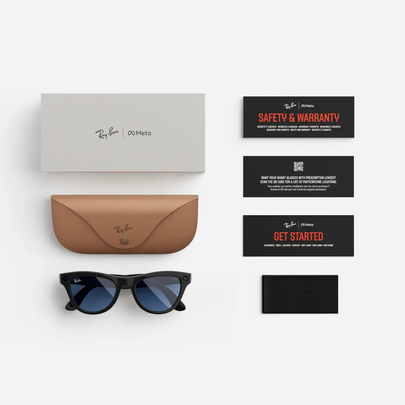 Ray-Ban Meta Skyler - (F) Shiny Black - (L) Cerulean Blue Transitions - (Standard)