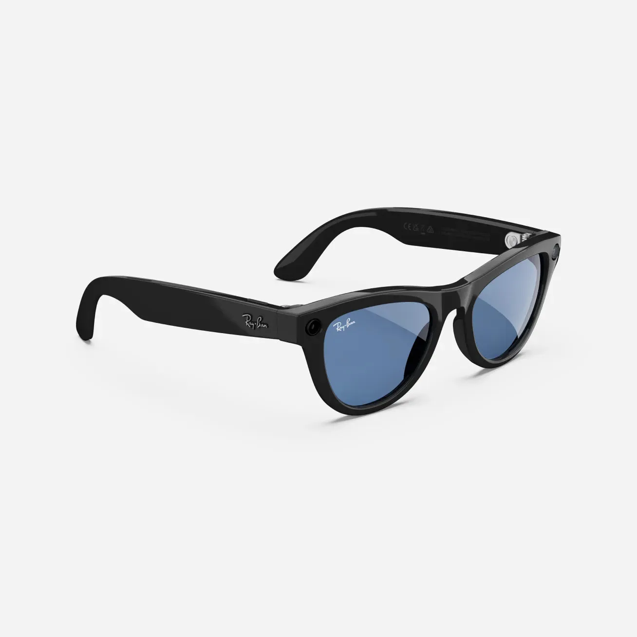Ray-Ban Meta Skyler - (F) Shiny Black - (L) Cerulean Blue Transitions - (Standard)