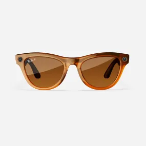 Ray-Ban Meta Skyler - (F) Shiny Caramel Transparent - (L) Brown Polarised - (Standard)