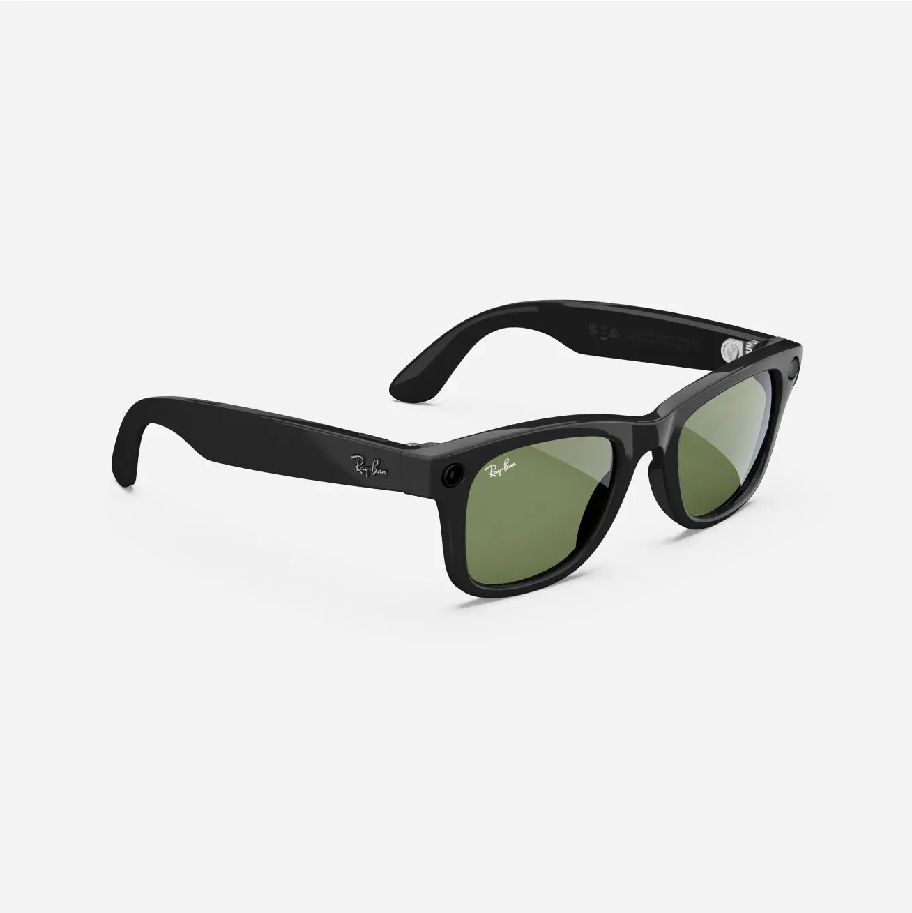 Ray-Ban Meta Wayfarer - (F) Shiny Black - (L) Green - (Standard)