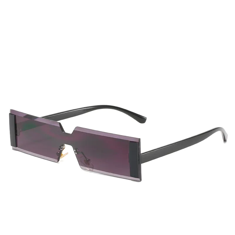 Rectangular one-piece sunglasses fashion catwalk net red sunglasses with the same style
