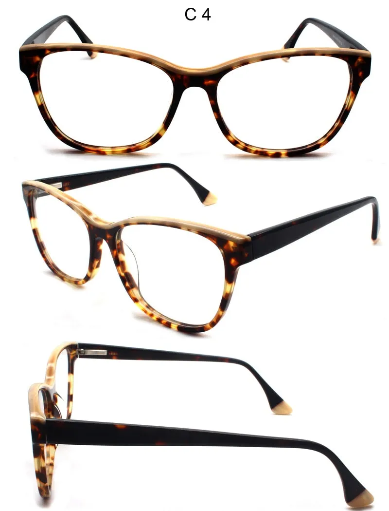 Reven Jate Unisex Full Rim Square Acetate Eyeglasses 8043