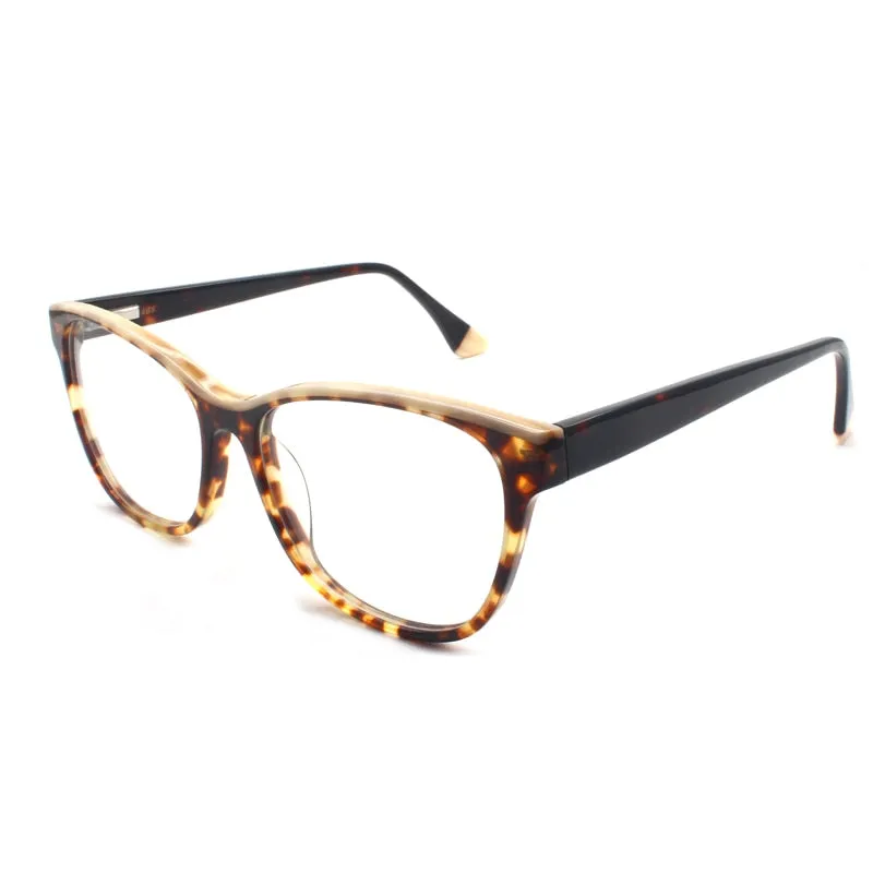 Reven Jate Unisex Full Rim Square Acetate Eyeglasses 8043