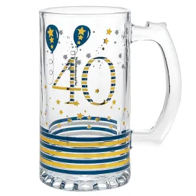 Rush Domino 40th Birthday Beer Tankard
