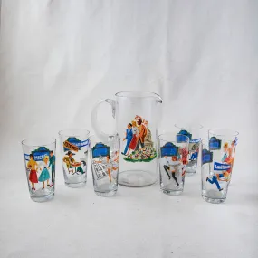 Set of Paris Streets Glasses