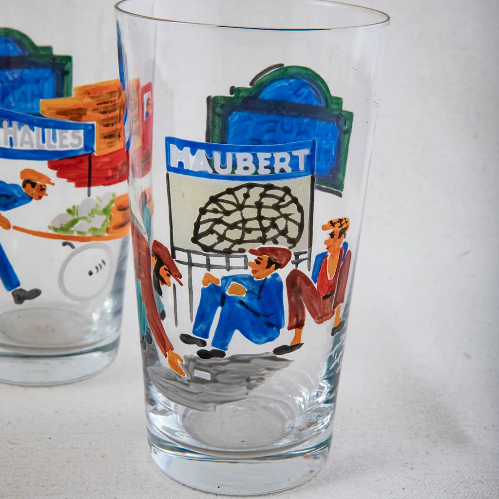 Set of Paris Streets Glasses