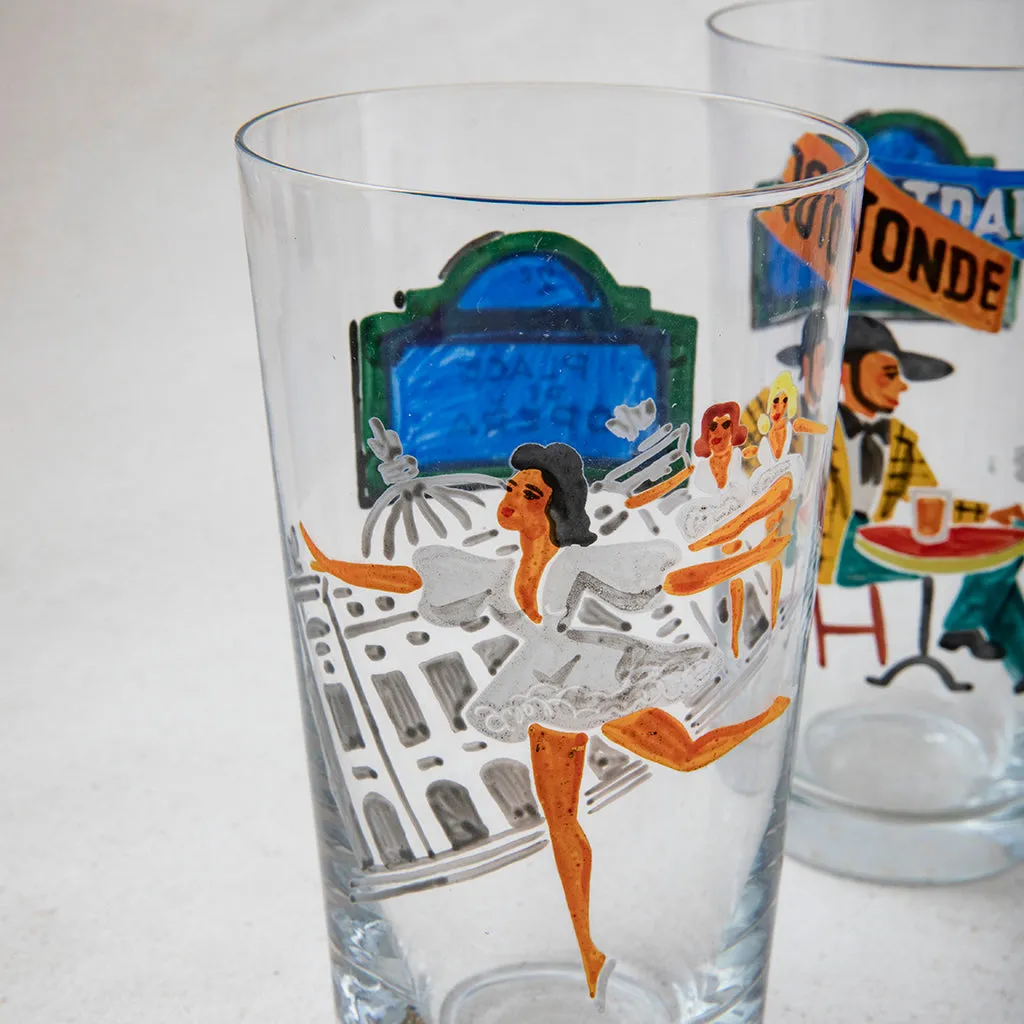 Set of Paris Streets Glasses