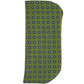 Shibumi-Flower Printed Silk Glasses Case - Olive