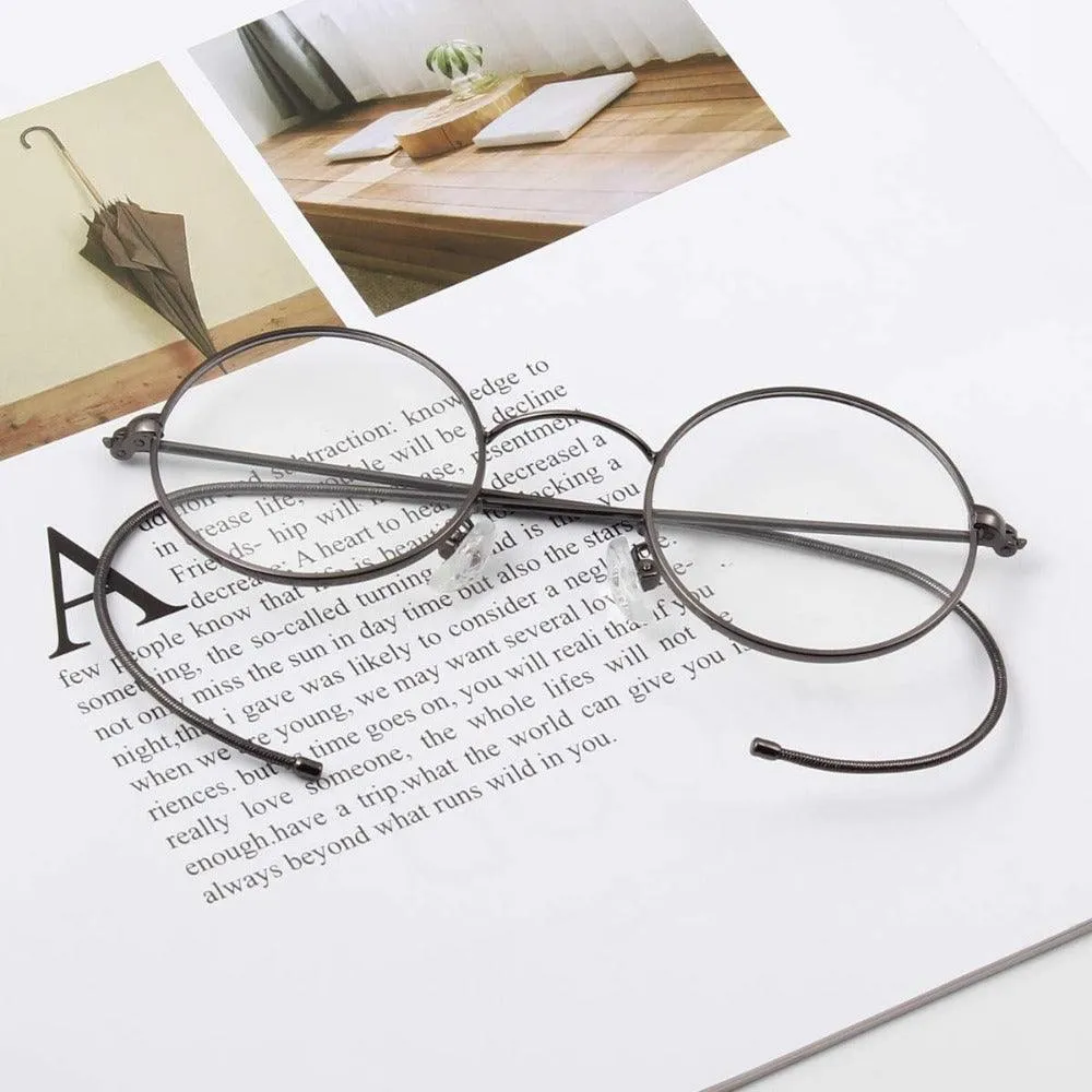 Small Round Wire Rim Glasses with Nose Pads | Model A2139
