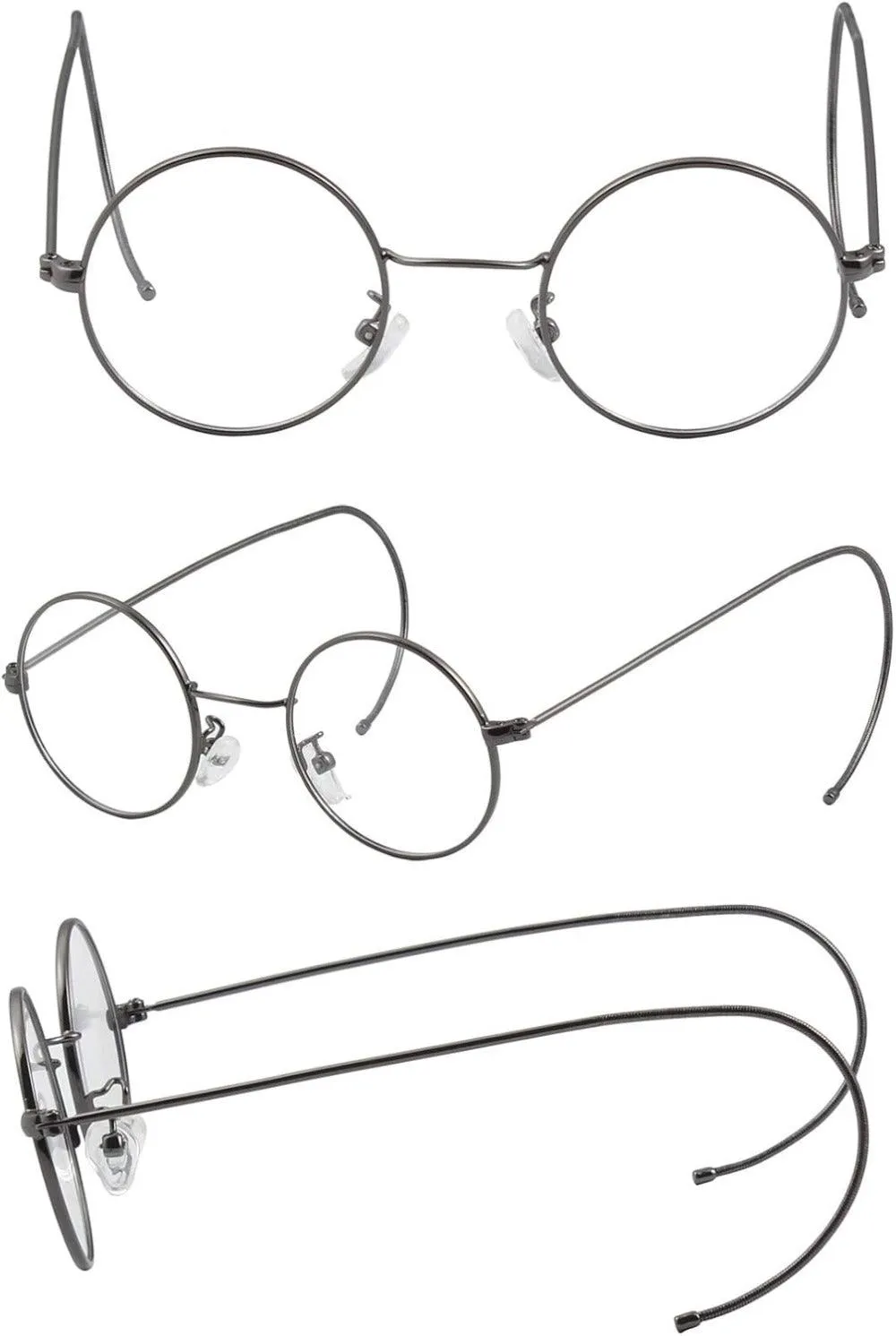 Small Round Wire Rim Glasses with Nose Pads | Model A2139