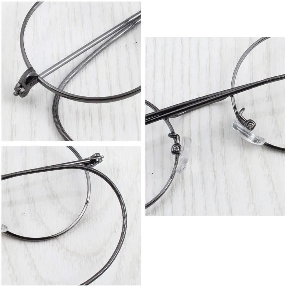 Small Round Wire Rim Glasses with Nose Pads | Model A2139